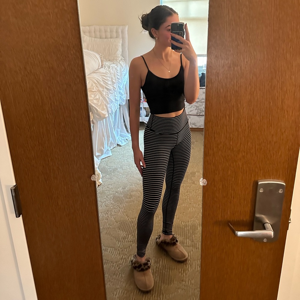 Lululemon leggings “parallel stripe black”